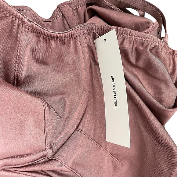 Out From Under Womens Medium Crop Top Plunge Corset Underwire Mauve NWT Blouse - Picture 5 of 9